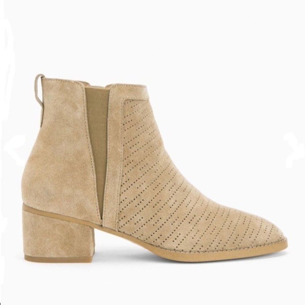 Splendid Rosalie Suede Perforated Bootie - Picture 1 of 9